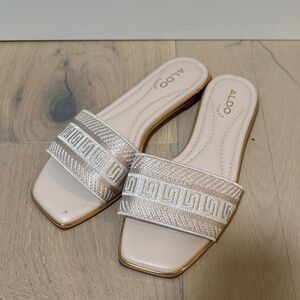 Aldo Women's Beige Slide Sandals
